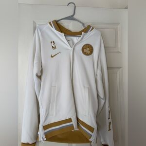 NBA White Dri-FIT Celtics Championship Jacket
